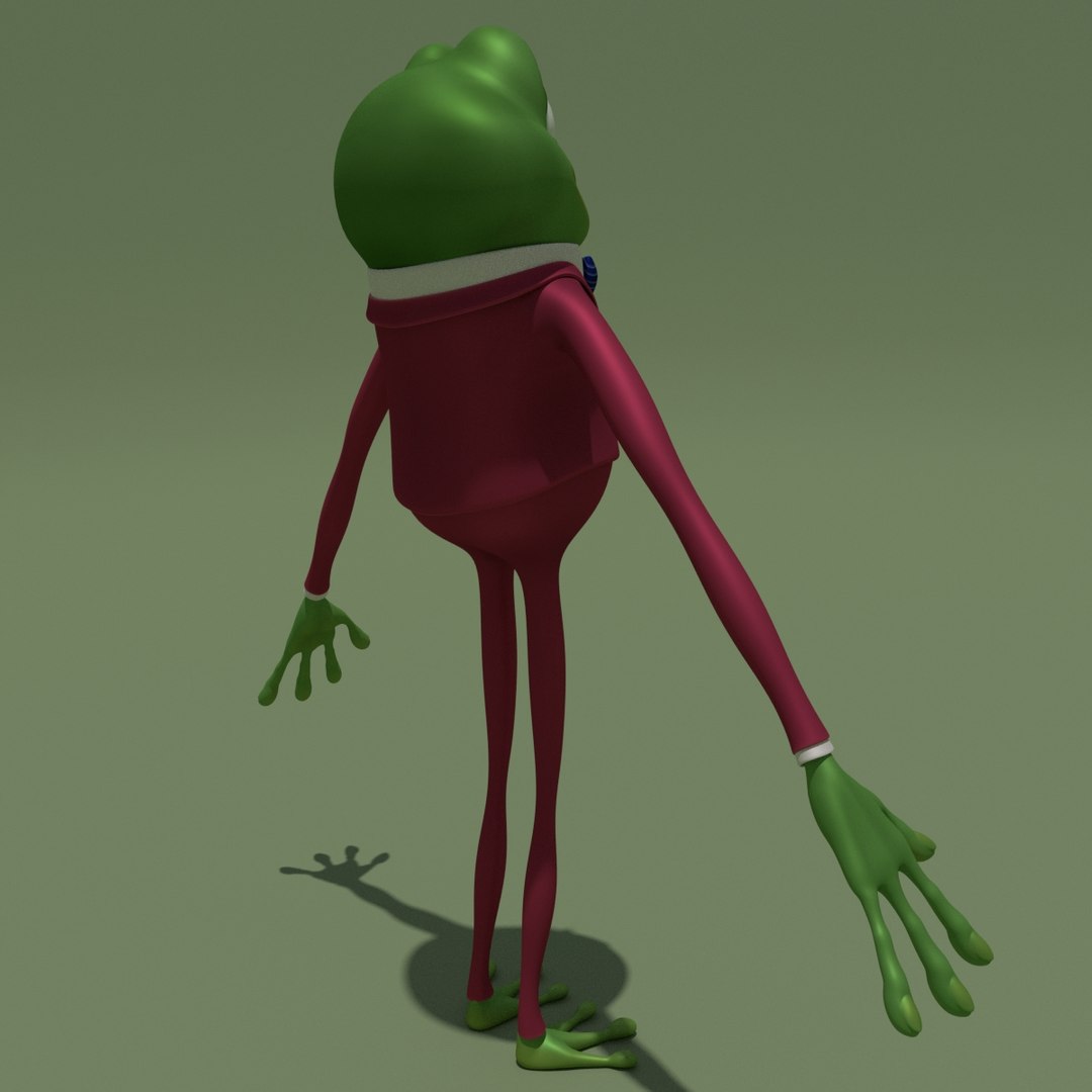 3D Model Cartoon Frog Toon - TurboSquid 1343767
