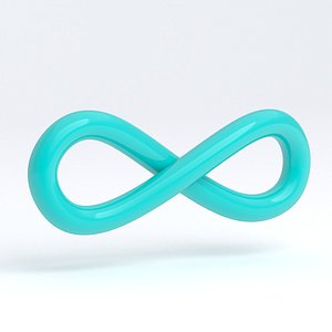 3D model Infinity Symbol blue v2