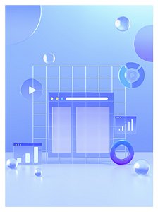 UI Business Office gradient 3D model