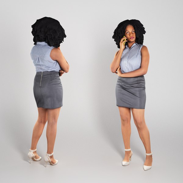 Grey pencil skirt best sale 3d