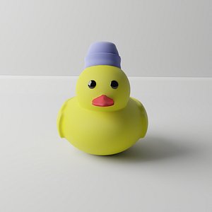 3D model Rubber Duck with hat