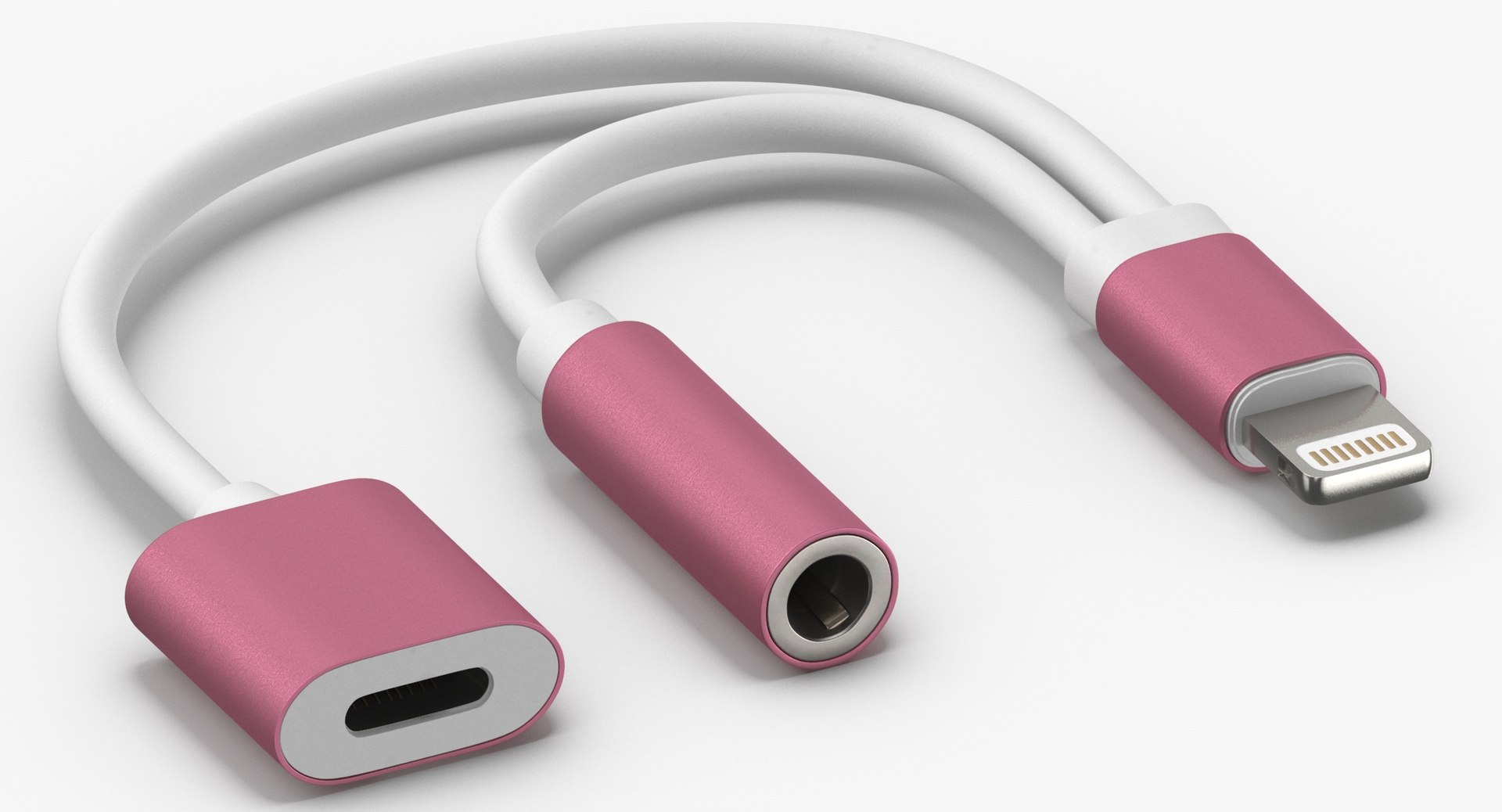 lightning jack aux adapter 3D https://p.turbosquid.com/ts-thumb/AD/1Vtkmj/BRoZEVOt/lightning_jack_audio_aux_adapter_splitter_rosewhite_thumbnail_0006/jpg/1581420986/1920x1080/fit_q87/560acdb7b479a0eb834c64b4a2edfe31d6836caf/lightning_jack_audio_aux_adapter_splitter_rosewhite_thumbnail_0006.jpg
