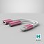 Divisor Adaptador Auxiliar de Audio Lightning Jack Rosa-Blanco