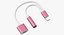 Divisor Adaptador Auxiliar de Audio Lightning Jack Rosa-Blanco