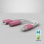 Divisor Adaptador Auxiliar de Audio Lightning Jack Rosa-Blanco