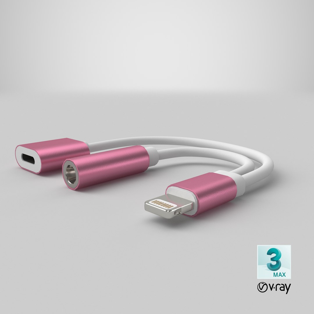 lightning jack aux adapter 3D https://p.turbosquid.com/ts-thumb/AD/1Vtkmj/cBaPZeef/stemcell_max_vray_render/png/1581520247/1920x1080/fit_q87/3d96ebfa2f14ea66b32df9aed4d46c0bb6dfd4a6/stemcell_max_vray_render.jpg