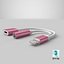 Divisor Adaptador Auxiliar de Audio Lightning Jack Rosa-Blanco