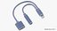 Divisor Adaptador Auxiliar de Audio Lightning Jack Rosa-Blanco