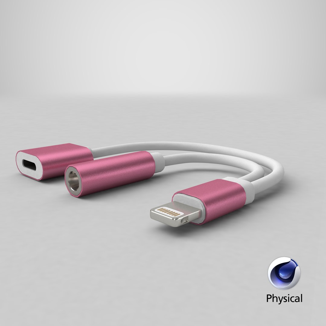 lightning jack aux adapter 3D https://p.turbosquid.com/ts-thumb/AD/1Vtkmj/vAjlUoSG/stemcell_cinema_4d_physical_render/png/1581520234/1920x1080/fit_q87/f7f3ad22b9132abc51a613f62ebadd43cc7c8af4/stemcell_cinema_4d_physical_render.jpg