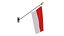Wall Flag Indonesia T2 3D model