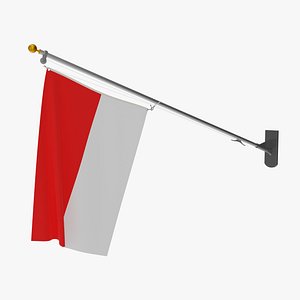 Wall Flag Indonesia T2 3D model