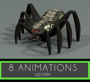 c4d spider 8 animations