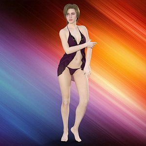 3D model Busty Zelda for Genesis 8 and 81 Female