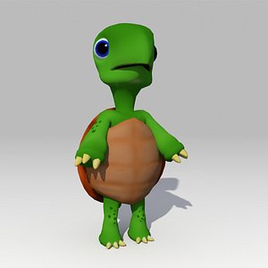 turtle toon animations 3D model