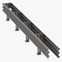 Guardrail Thrie Beam Straight Long Double