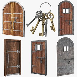 Medieval Doors Collection With Key chain
