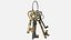 3D model real key chain
