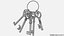 3D model real key chain