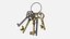 3D model real key chain