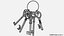 3D model real key chain