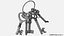 3D model real key chain