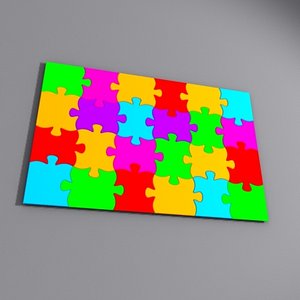 puzzle jigsaw 3d model