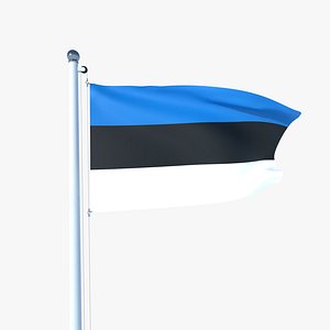 Animated Flag of Estonia 3D model