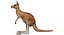 Collection d'animaux sauvages (girafe, kangourou, orignal, chameau)