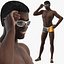 afro american man swimwear model