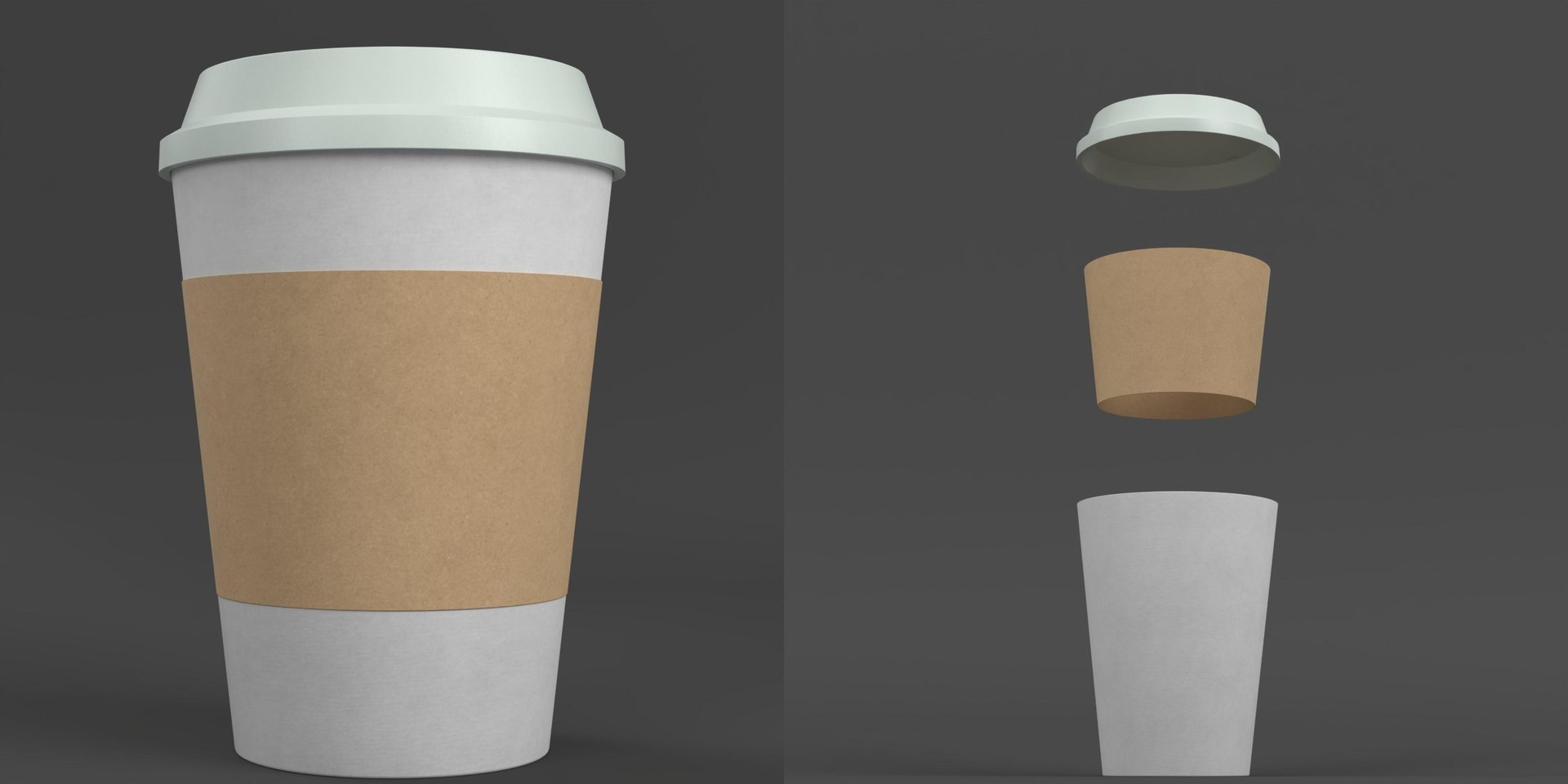 3D Disposable coffee cup with sleeve model https://p.turbosquid.com/ts-thumb/AD/lOgImB/82/tsdisposablecoffeecupwithsleeve02/jpg/1769468350/1920x1080/fit_q87/d2d414f66ee5e0f48799bb67fe07d3624d9673fb/tsdisposablecoffeecupwithsleeve02.jpg