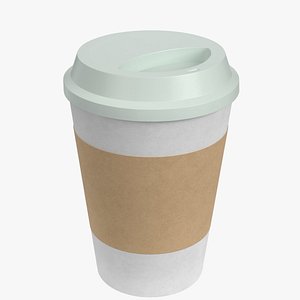 Disposable coffee cup with sleeve
