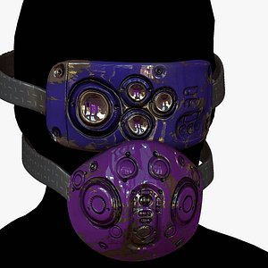 Gas mask respirator scifi mode 3D model 3D model
