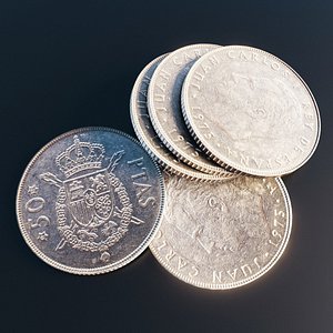 Spanish 50 Pesetas coin