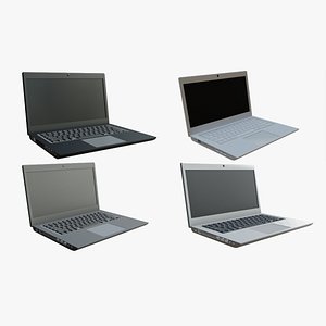 Pack of Detailed Laptops 3D