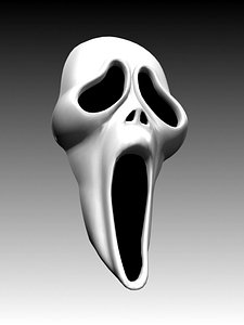 3d scary scream mask model