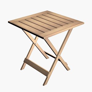 3D folding table model
