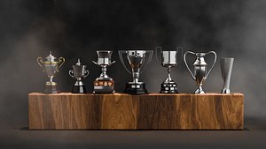 3D La Liga Trophy Pack model