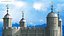 Round Tower of Castle with Weather Vane
