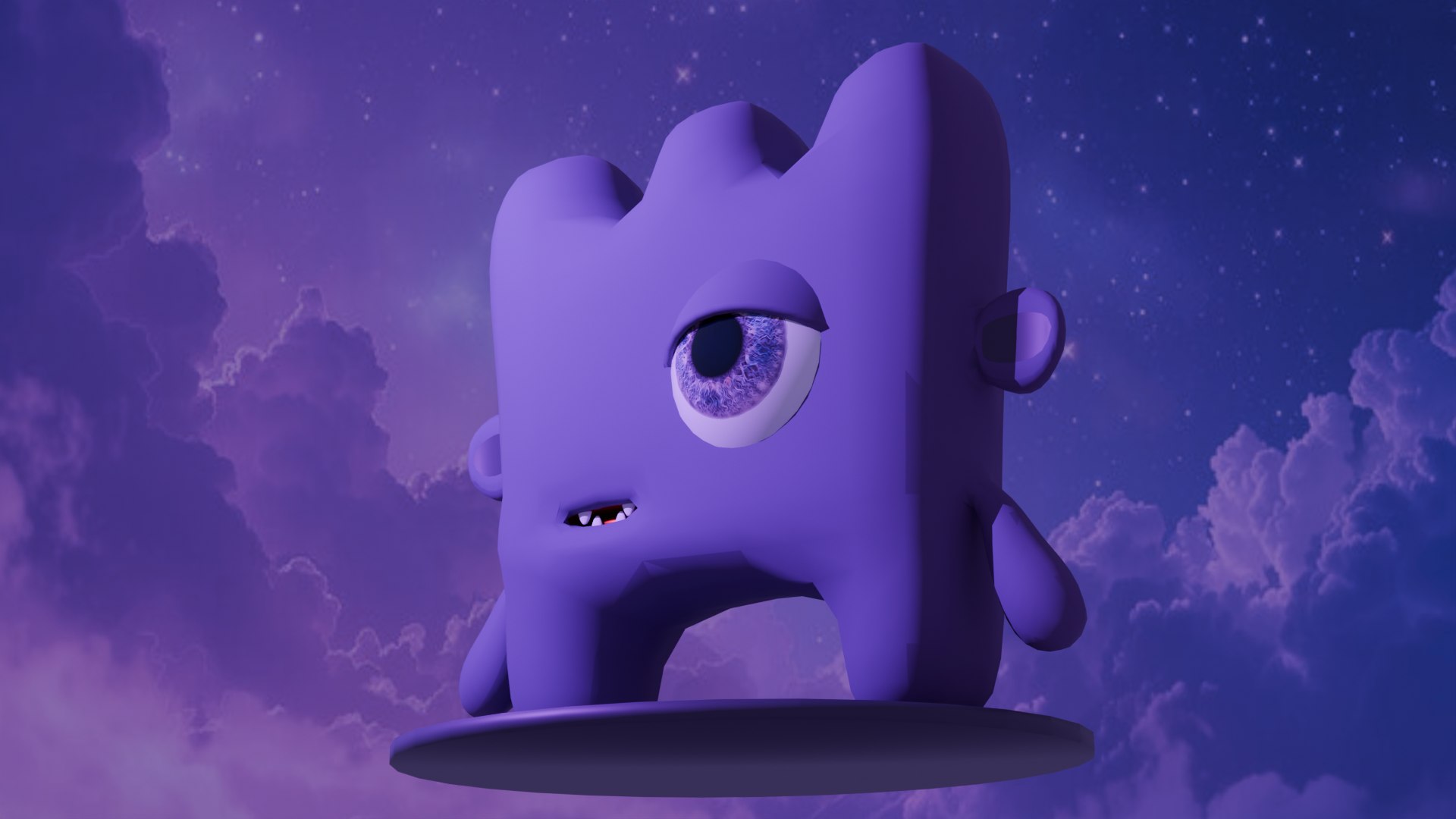 Purple Monster 3D Model - TurboSquid 2379690