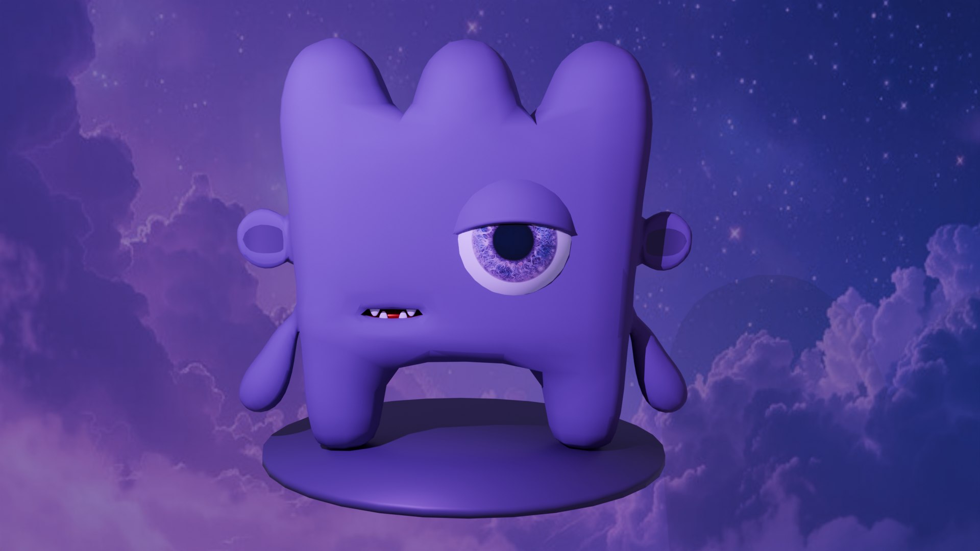Purple Monster 3D Model - TurboSquid 2379690