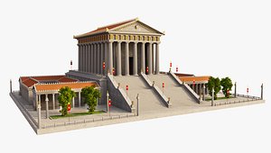 3D model Augustus Temple