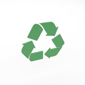 3D model recycle logo
