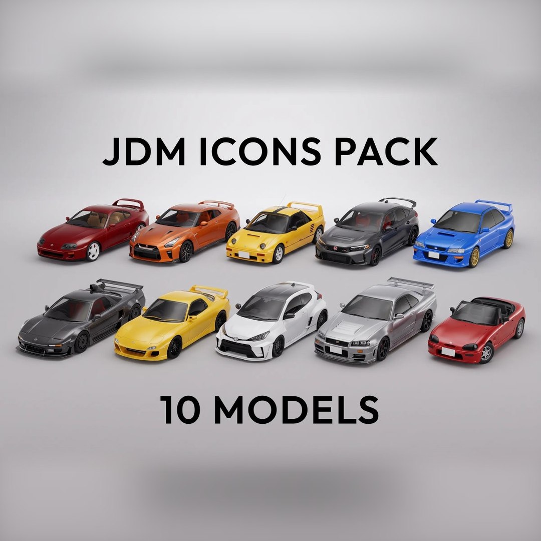 JDM Icons Pack - 10 Japanese Car Models Bundle 3D model https://p.turbosquid.com/ts-thumb/AE/4JRrZq/AH/jdmiconspackcover/jpg/1792616005/1920x1080/fit_q87/fa8d94280ff5501d7354dfbdcc99d8cda4d76187/jdmiconspackcover.jpg