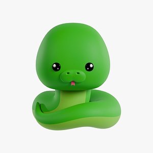 3D Chinese Zodiac Sign Year of the Snake