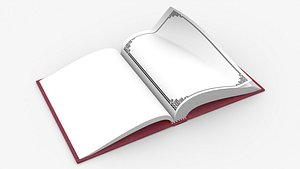 Red Cover Book Rigged and Animated 3D model