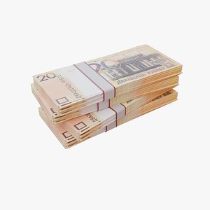 3D 20 Belarusian Ruble BYN model