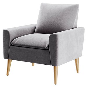3D Mainstays Round Arm Accent Chair model