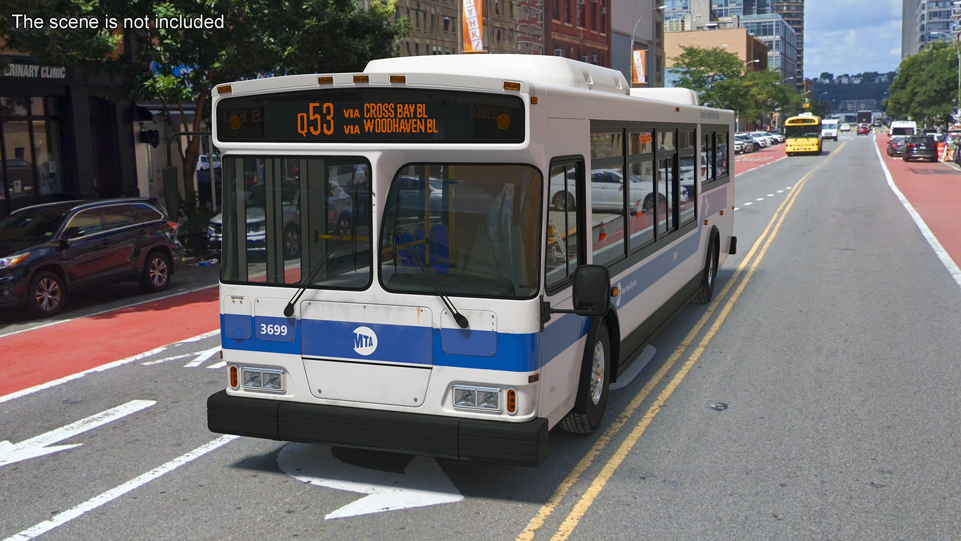 3D City Transit Bus MTA Q53 Rigged Model - TurboSquid 2246863
