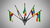Wall Mount Flags 5 Of Ethiopia