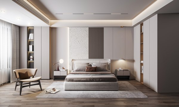 3D Modern bedroom - TurboSquid 2033818